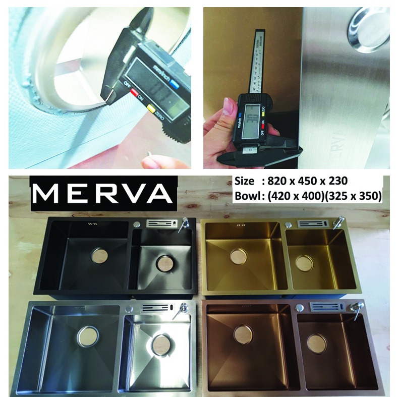 SS304 High Quality Kitchen Sink 6045 / Bak Cuci Piring Mewah BCP Merva / BCP premium / Bak cuci piring terbaik / bak cuci piring termurah