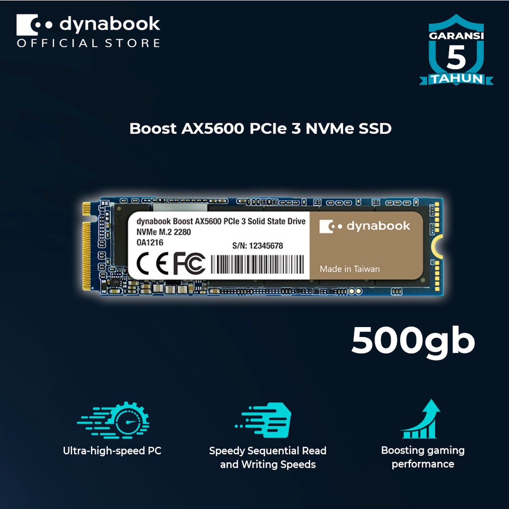 Dynabook Boost AX5600 PCIe 3 NVMe SSD - 500GB
