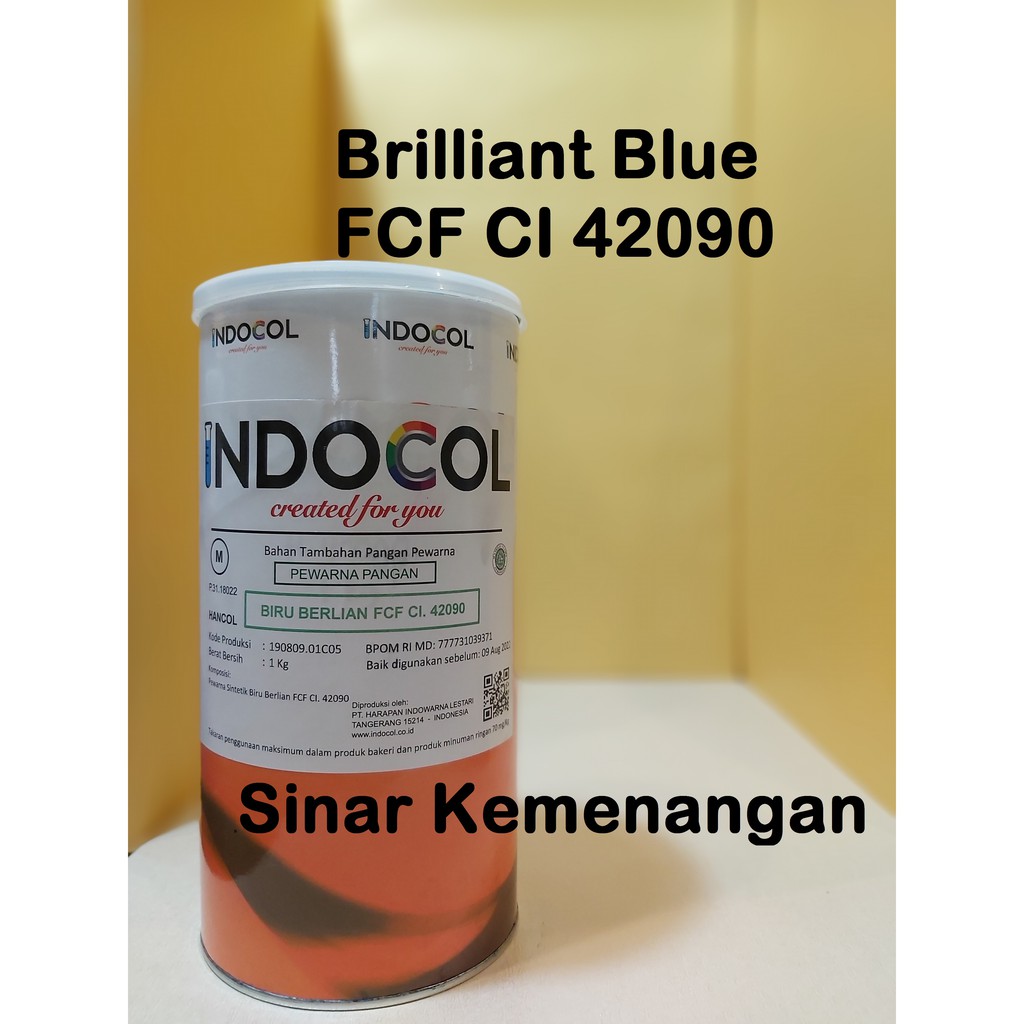 Pewarna makanan INDOCOL Brilliant Blue CI 42090; 1 kg