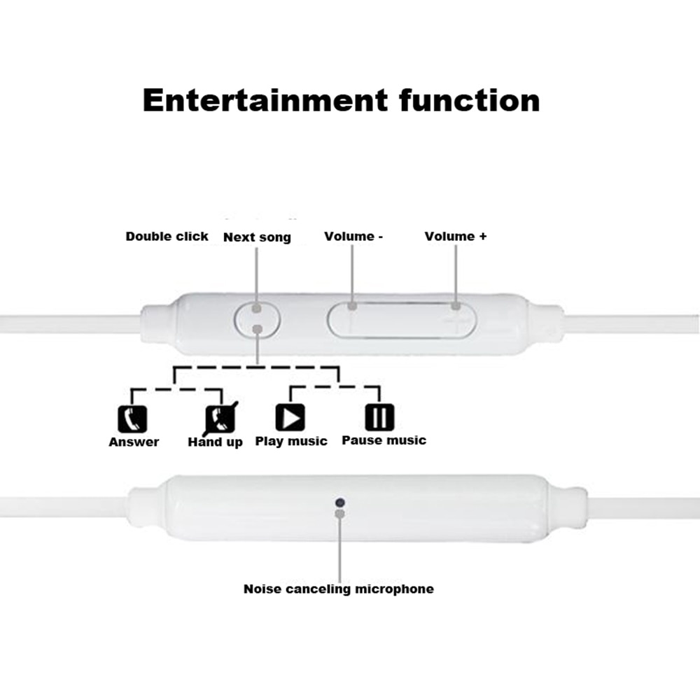 Earphone Stereo Deep Bass Kualitas Tinggi Dengan Kabel Jack 3.5mm