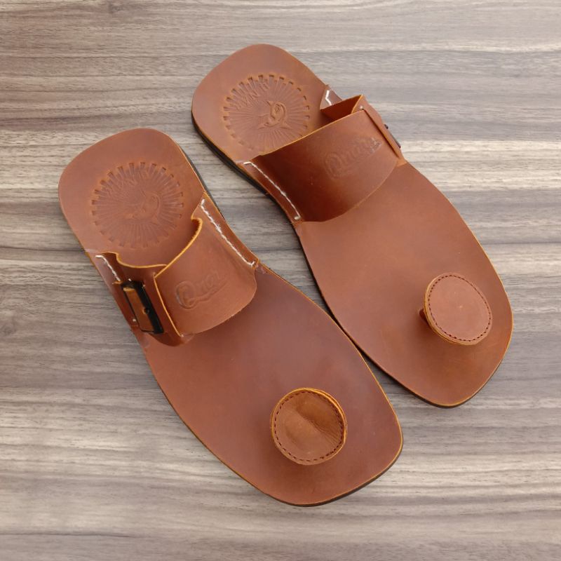 Sandal jamur pria kulit asli 100% sol karet tpr anti slip