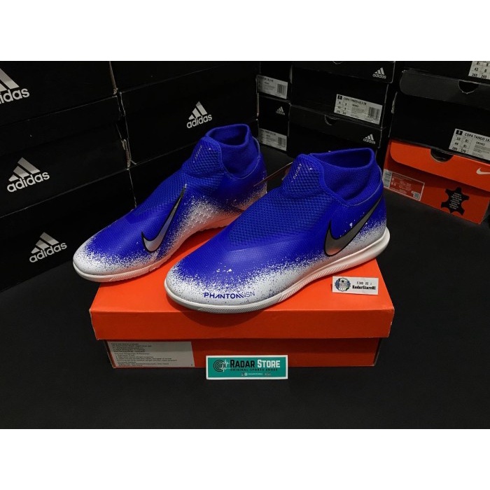 Sepatu Futsal Nike Phantom VSN Academy DF IC Blue White AO3267-410 Ori