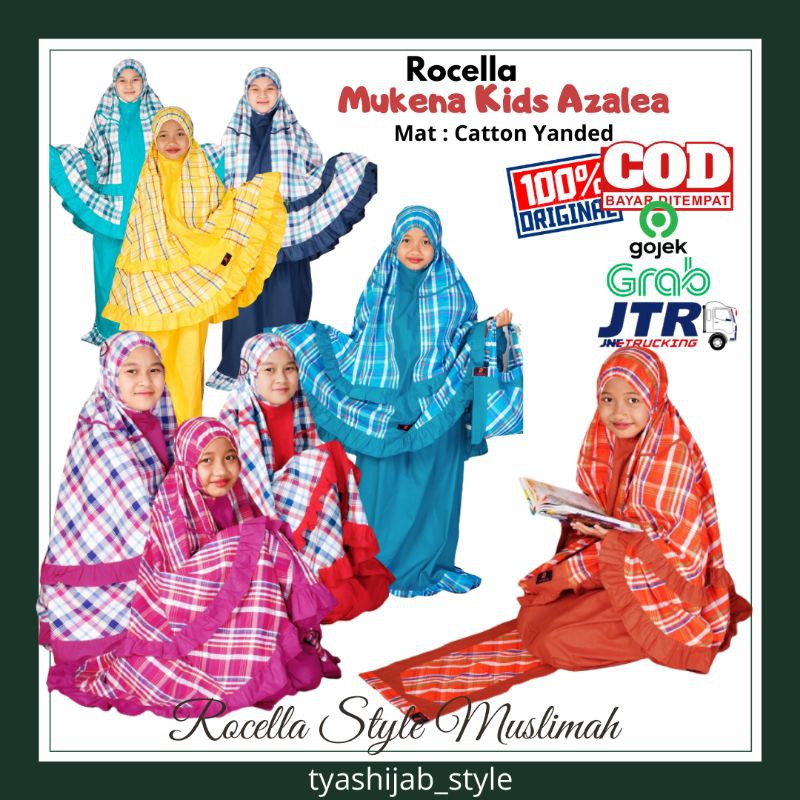 Mukena Anak | Mukena Kids Rocella AZALIA | Mukena Rocella Anak
