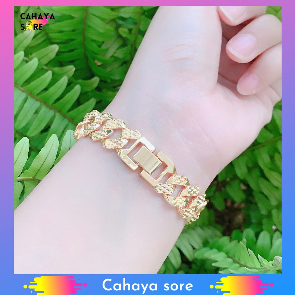 Gelang Xuping Gold Gelang Tangan Dewasa Rantai Permata Full Elegant G31