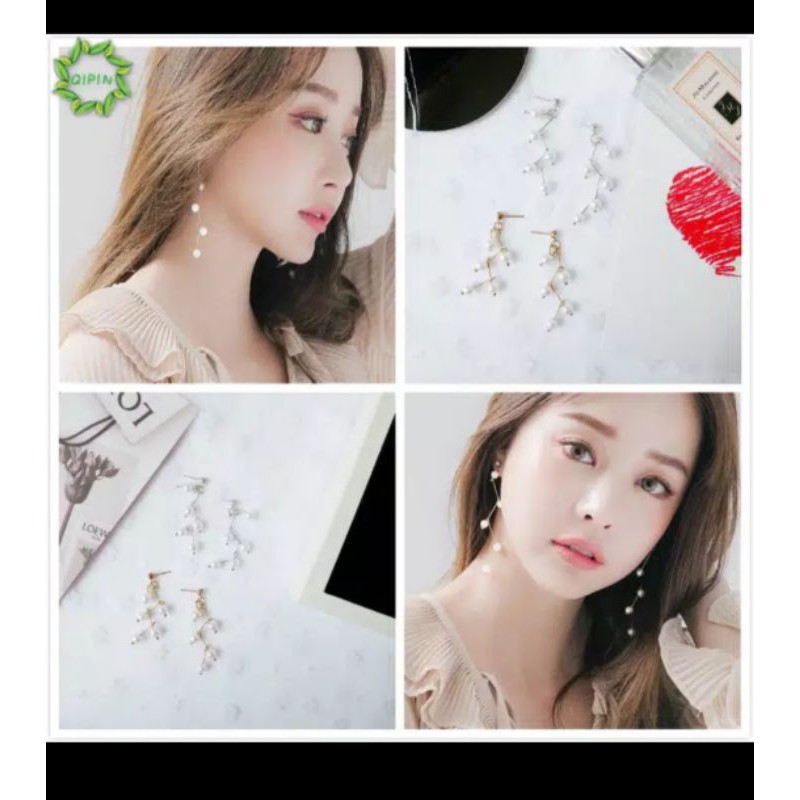 anting mutiara panjang