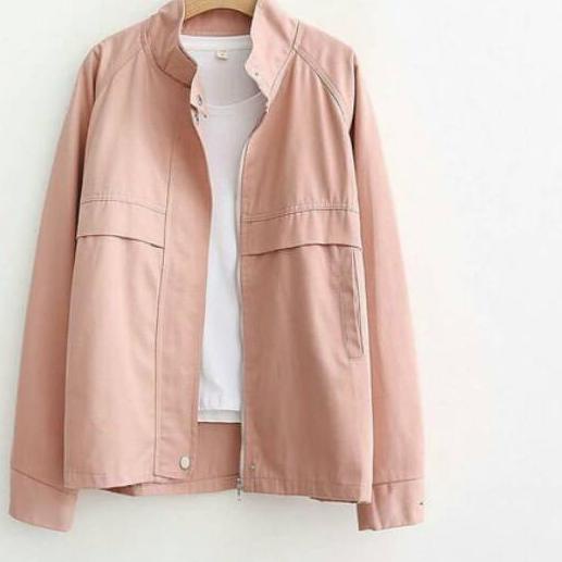 Paling Dicari ATR-713 JAKET WANITA - SHINKO JAKET - ATASAN WANITA - JAKET CANVAS - PAKAIAN TERMURA