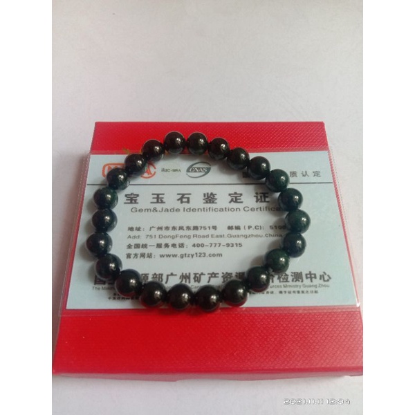 GELANG GIOK NATURAL BURMA ASLI TIPE A..HADIAH SERTIFIKAT