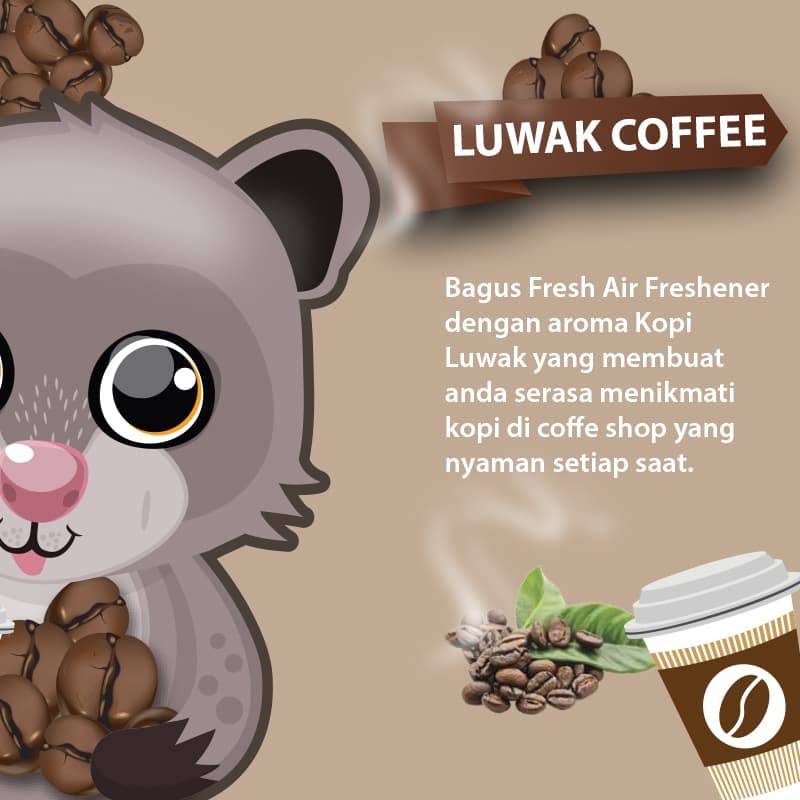 Bagus Fresh Air Freshener Luwak Coffee W-21515