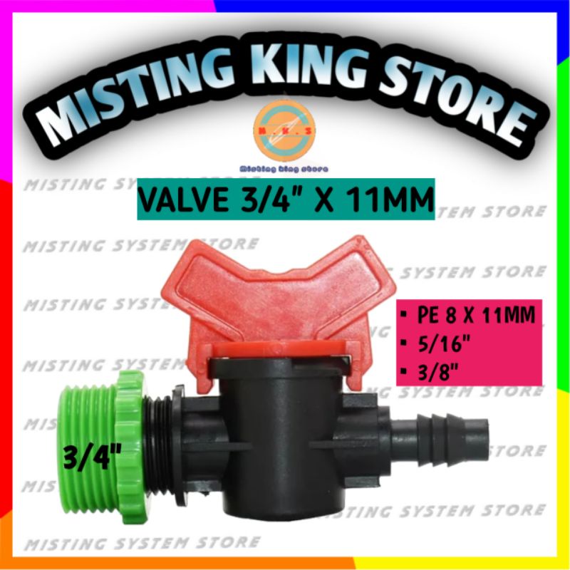 CHECK VALVE MINI 3/4 X 11MM MALE DRAT LUAR 3/4 INCH 1/2&quot; PVC STOP KRAN KERAN AIR SELANG PE 8 X 11 MM 5/16&quot; 3/8&quot;