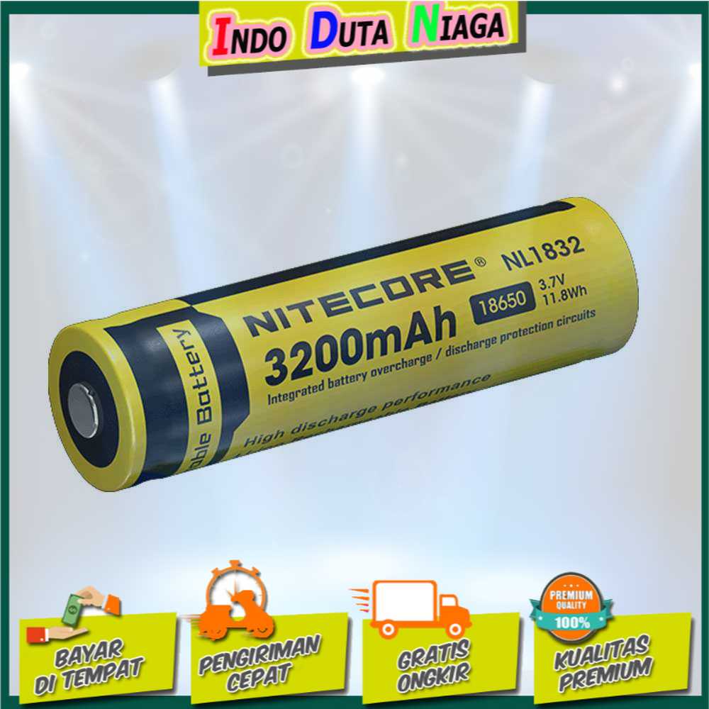 IDN TOOLS - NITECORE 18650 Baterai Li-ion 3200mAh 3.7V - NL1832