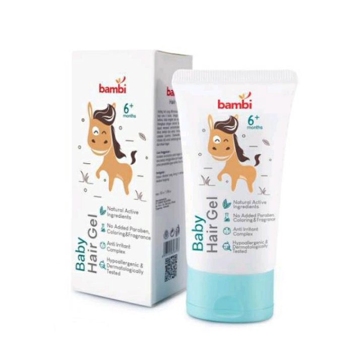 BAMBI Baby Hair Gel Rambut Anak / Minyak Rambut Bayi / Pomade (Tube) 50ml