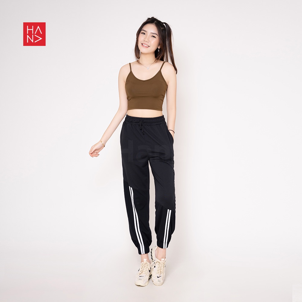 (COD) HanaFashion - Aurora Basic Tank Top Crop S - XL Wanita - TT035-8