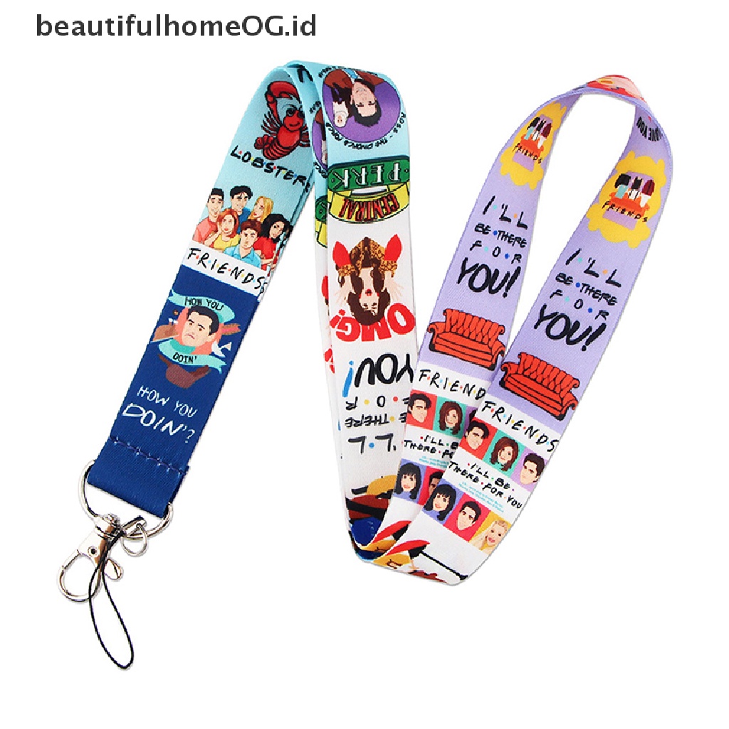 Tali Lanyard Leher Holder Kartu ID / Kunci / Handphone Motif Serial TV Friends