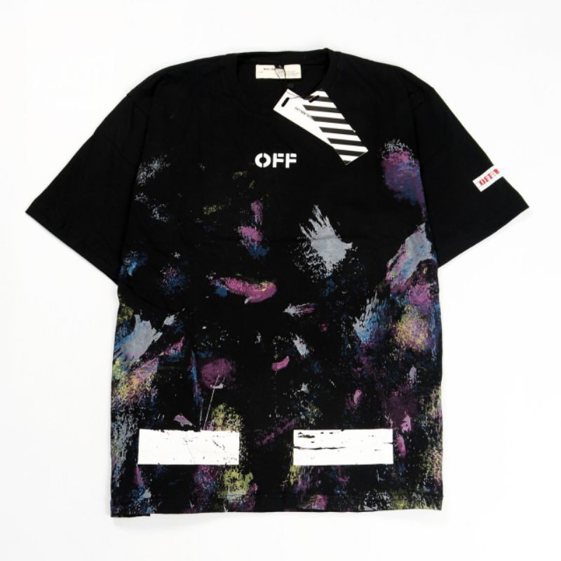 Kaos Pria lengan pendek kaos Distro Kaos off White Galaxy