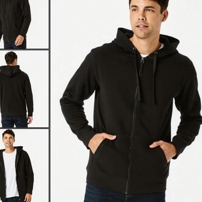 Terjangkau - Jaket Anko Zip Up Through Hoodie 2 Colours