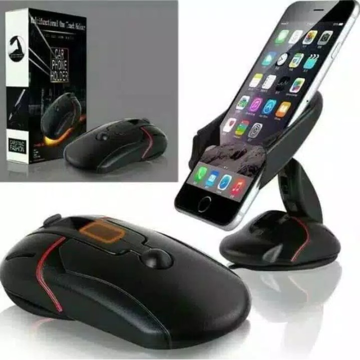 Car Mobile Phone Holder Transformer (mouse) / Holder HP Transformer Bentuk Mouse for Mobil/ Meja