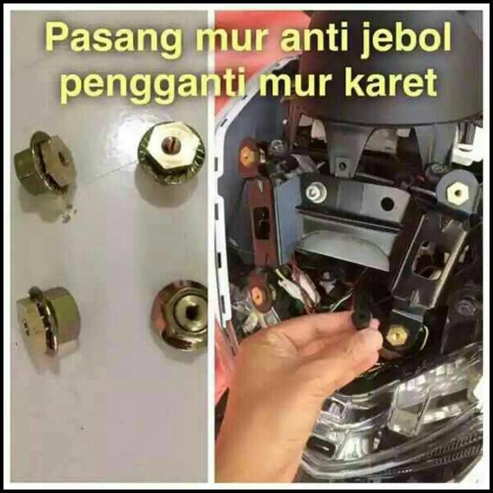 Baut - Mur - Wellnut Winshield Motor Yamaha Nmax Anti Jebol