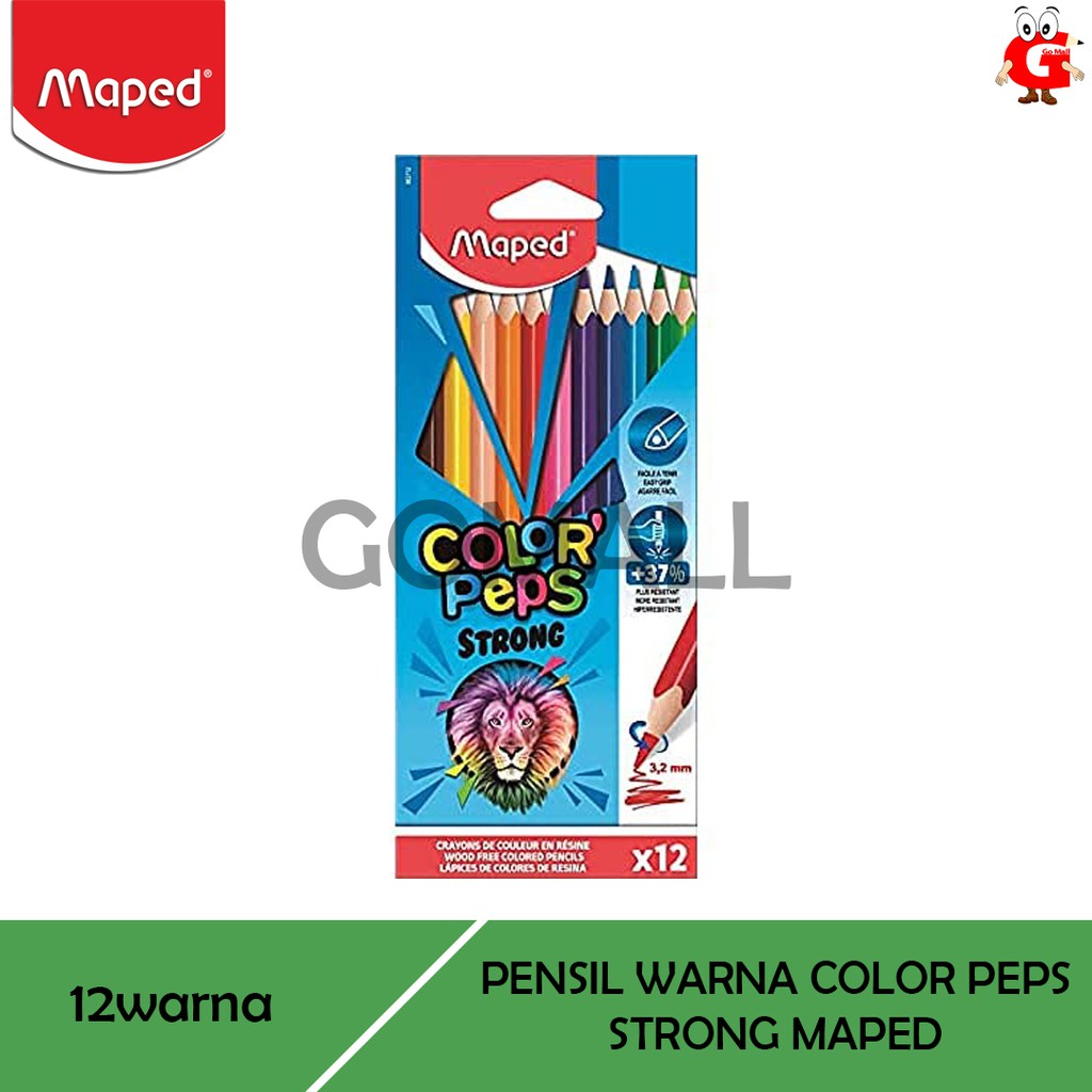 

Pensil Maped 12 warna Color Peps Strong