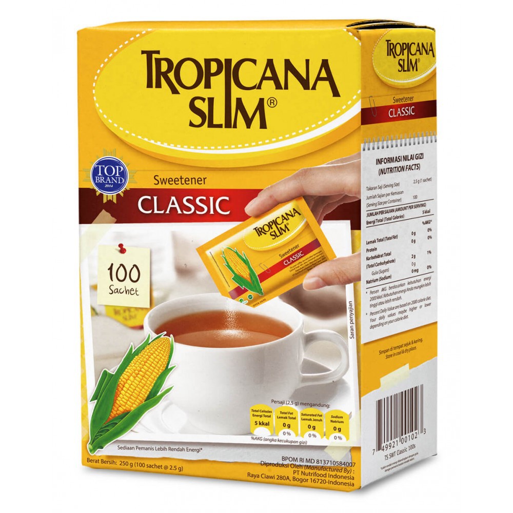 

Tropicana Slim Sweetener Classic 100's x 2 gr 749921001023