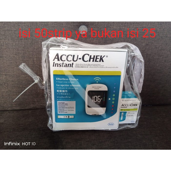 Accu Check Instant + Test Strip Alat Cek Gula Darah Accu Check Instant
