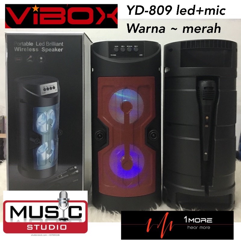 PROMO SPEAKER BLUETOOTH VIBOX YD809 BONUS MIC KARAOKE PRAKTIS SIMPAN DI BODY