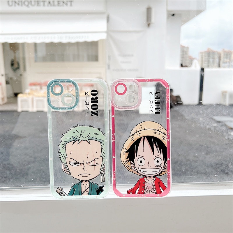 Case Motif Anime Luffy Zoro One Piece Untuk Iphone 13 11 12 Pro max 7 8 plus se2