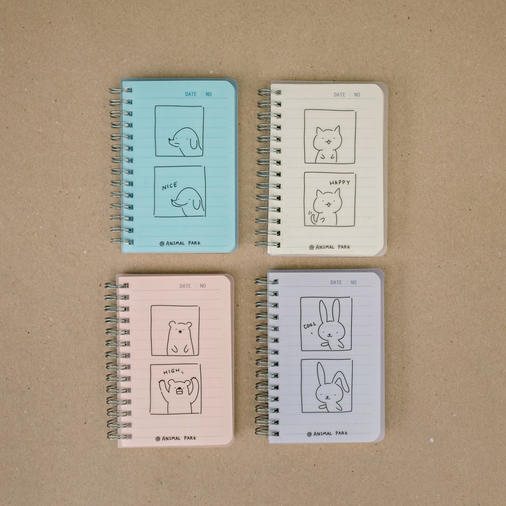 

Animal Park Spiral Ruled Notebook A7 (Buku Tulis)