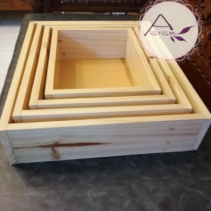 

[COD] 1 set 4pcs Kotak Seserahan Mahar Kayu Jati Belanda Dekorasi rumah [COD]