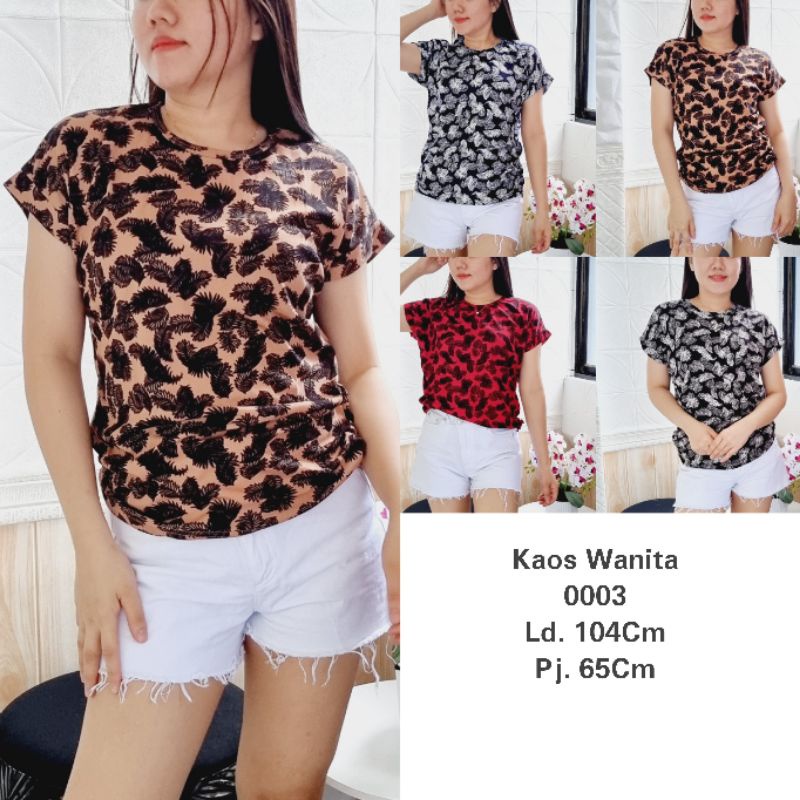 KCW07 # ATASAN WANITA CORAK / KAOS WANITA / KAOS CORAK / KAOS MURAH