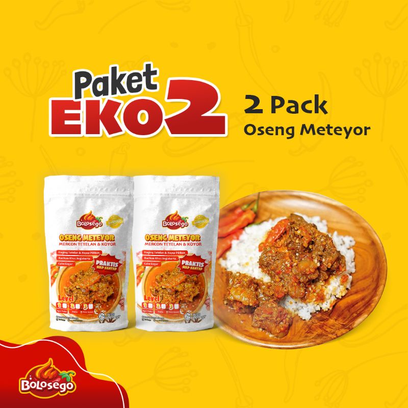 SUPER HEMAT! PAKET EKO 2 ( 2 PCS OSENG METEYOR) @200 GRAM- BOLOSEGO