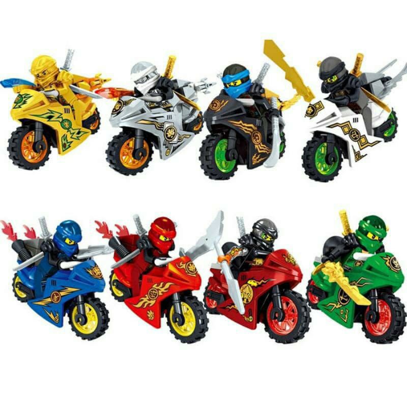 mainan figure Ninjago bermotor