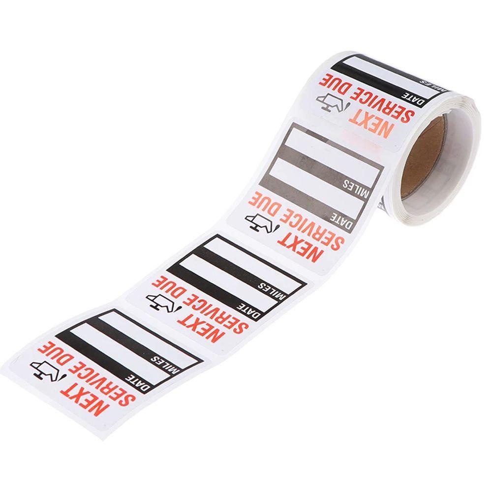 Lanfy Stiker Label Motif Tulisan NEXT SERVICE DUE Bahan PET Untuk Dekorasi Exterior Mobil