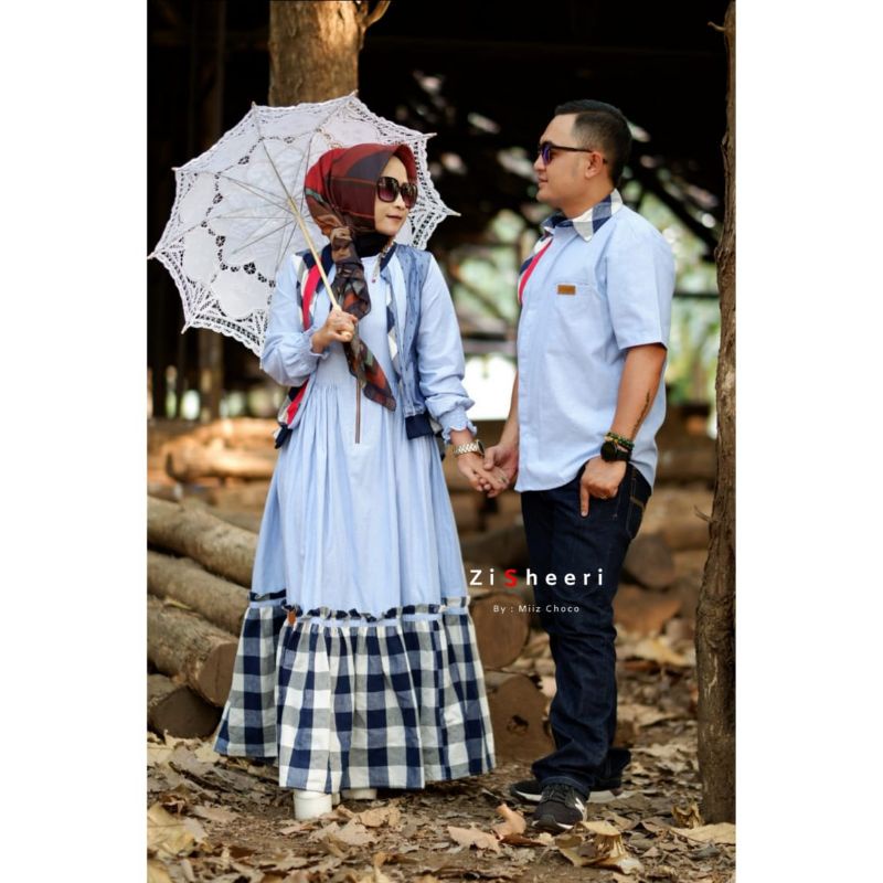 GAMIS ZISHERI (DELISA) COUPLE/ABAYA DAN KOKO DEWASA/gamis terbaru/Koko dewasa terbaru