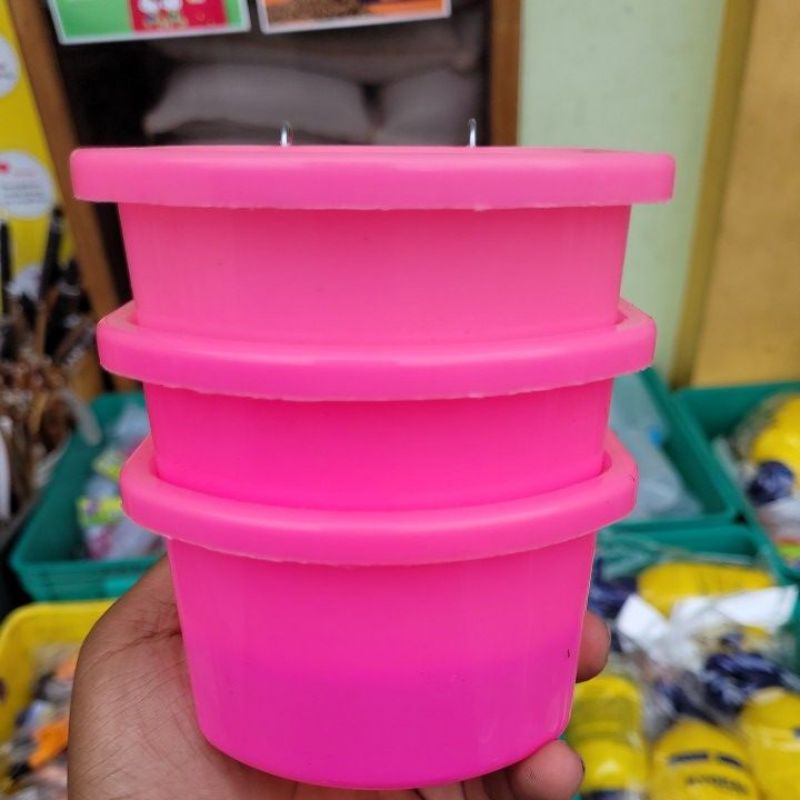 wadah pakan /tempat makan ayam burung murah PINK TEBAL