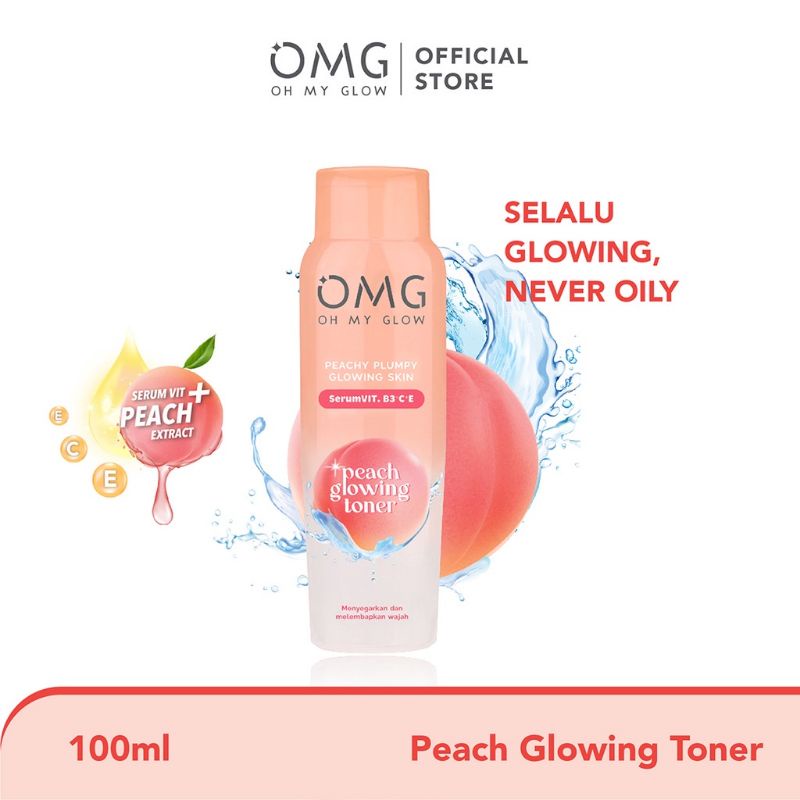 OMG Oh My Glow Peach Glowing Toner 100 ml BPOM