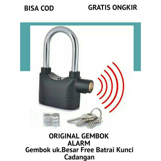 Anti Maling Gembok Alarm Ukuran Besar