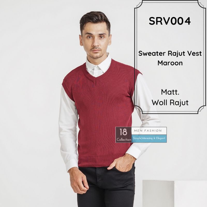 [Best Seller] Sweater Vest Rajut Rompi Korea Pria Wanita Bisa Pakai