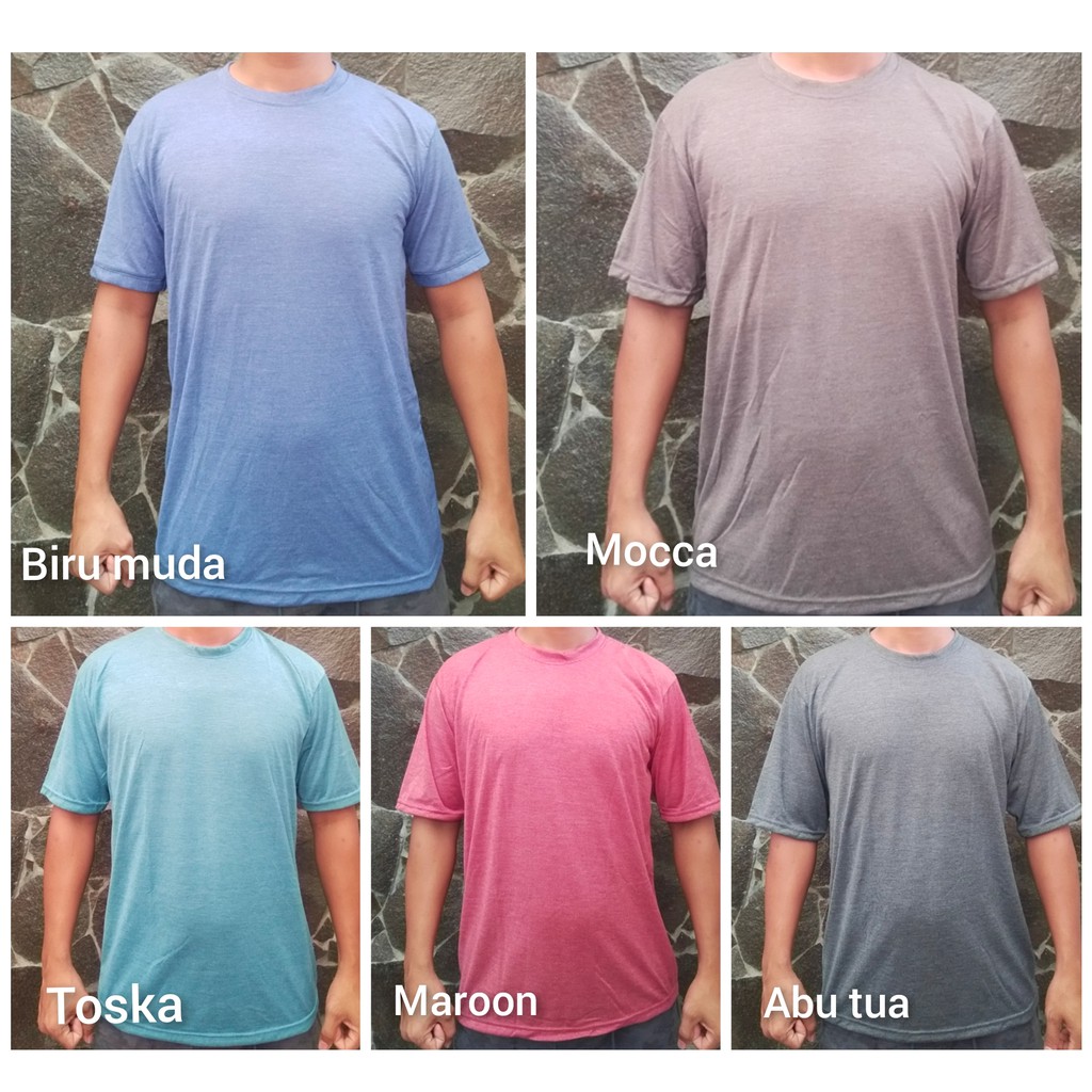 KAOS POLOS LENGAN PENDEK BAHAN RAYON BULU CEWEK COWOK MURAH PALING DICARI