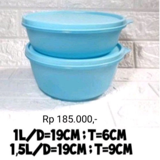 Mangkuk modular bowl  tupperware 1 liter dan 1,5 liter tosca eceran