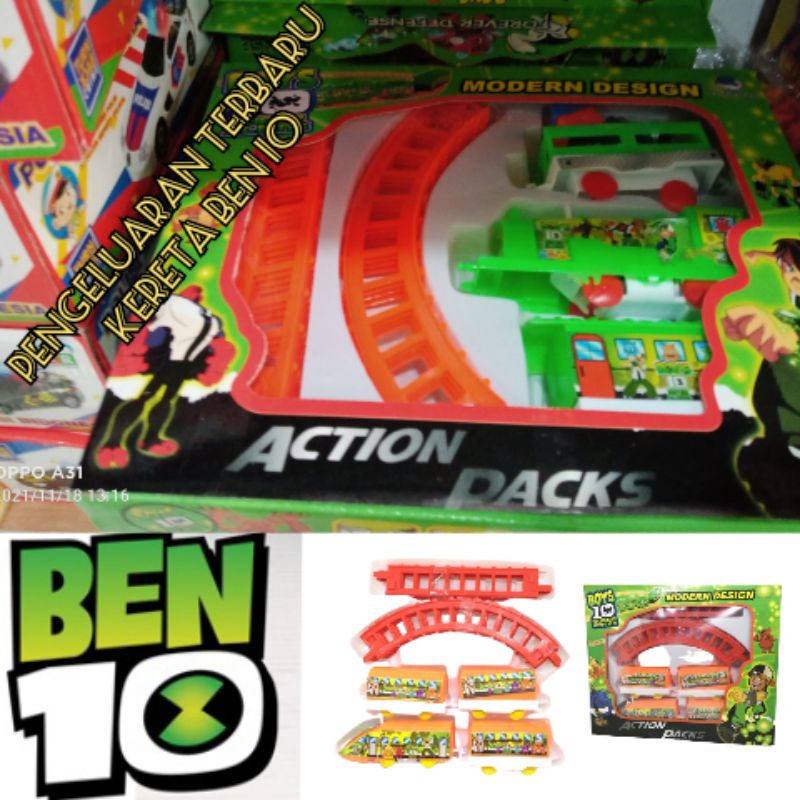 mainan kereta api thomas kereta api ben 10
