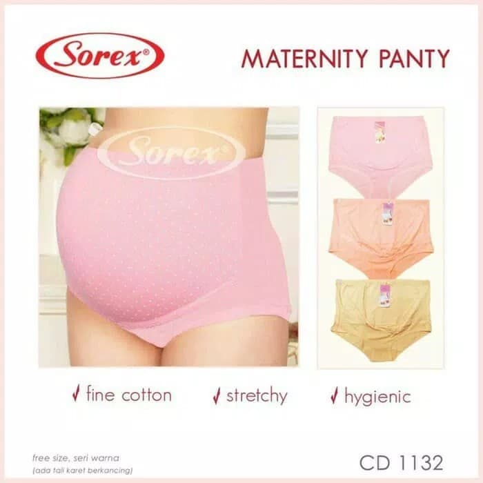 Grosir Eceran CD Ibu Hamil Model Maxi Sorex 1132 / Celana Dalam Maternity Panty Polkadot Sorex 1132