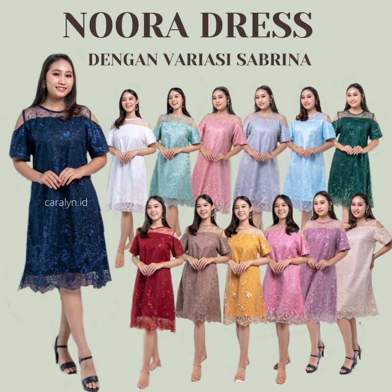 DRESS KOREA BRUKAT KONDANGAN WANITA TERBARU TILE NOORA