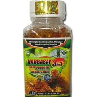 Kapsul Minyak Habbahfit 3 in 1 Plus Propolis Habbat Zaitun isi 100 kps Darusyifa