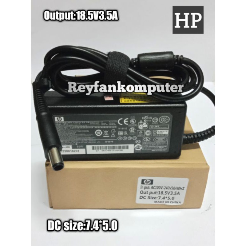 Adaptor Charger HP proboq 18.5V 3.5A (7.4*5.0) jarum