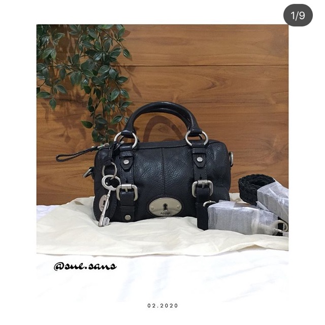 Fossil maddox satchel small black