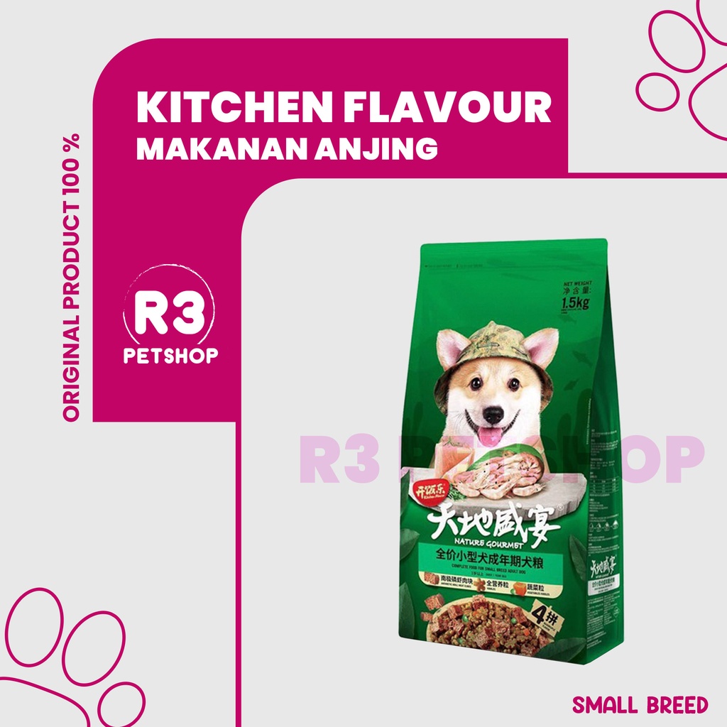 Makanan Anjing Kitchen Flavour Nature Gourmet Dog Food 1,5kg