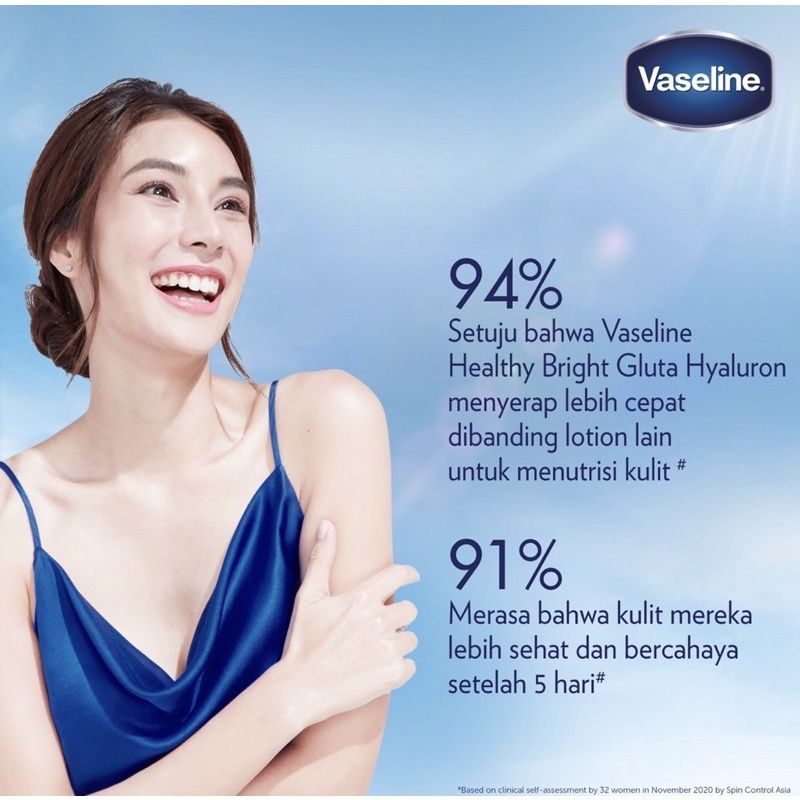 Vaseline Gluta Hya Flawless Bright 330ml/vaseline gluta hya 10x mencerahkan