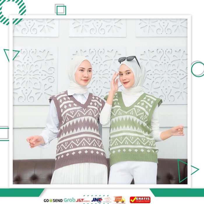 RAJUT CARDIGAN WANITA MARCO VEST ROMPI BUSANA MUSLIM