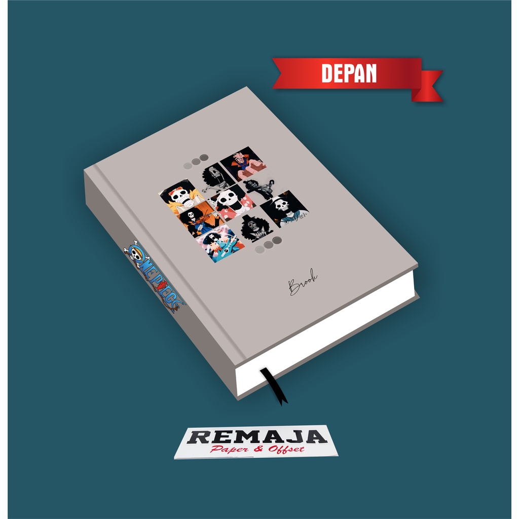 

Pocket Book/Notebook Hardcover One Piece BROOK A6&A5 / Buku Tulis Catatan Notes