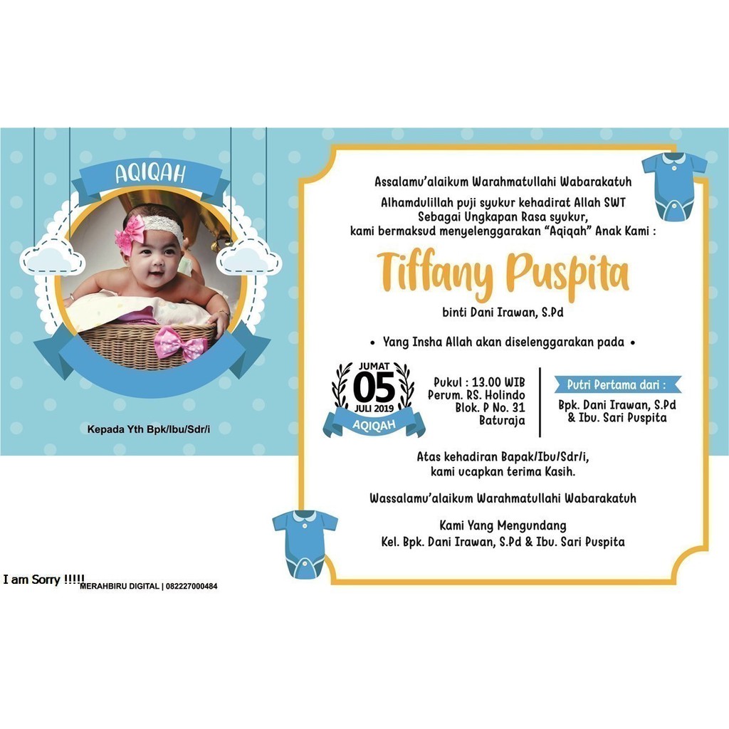 Jual Undangan Aqiqah Murah / Tasyakuran / Kartu Ucapan | Shopee Indonesia
